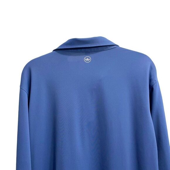 Peter Millar Solid Stretch Jersey Long Sleeve Polo Sz L blue - Picture 5 of 7